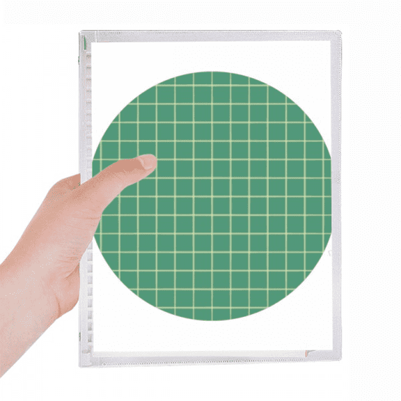 green white grid decorative pattern notebook loose diary refillable journal statiry
