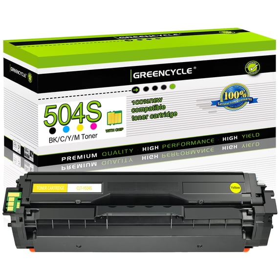 greencycle 1 Pack CLT-Y504S Yellow Compatible Toner Cartridge ...