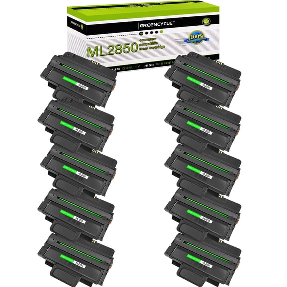 greencycle 10 Pack ML-D2850B Toner Cartridge High Yield Compatible for Samsung ML-2850 ML-2850D ML-2850DR ML-2851D ML-2851N ML-2851ND ML-2851NDL ML-2851NDR Series Printer
