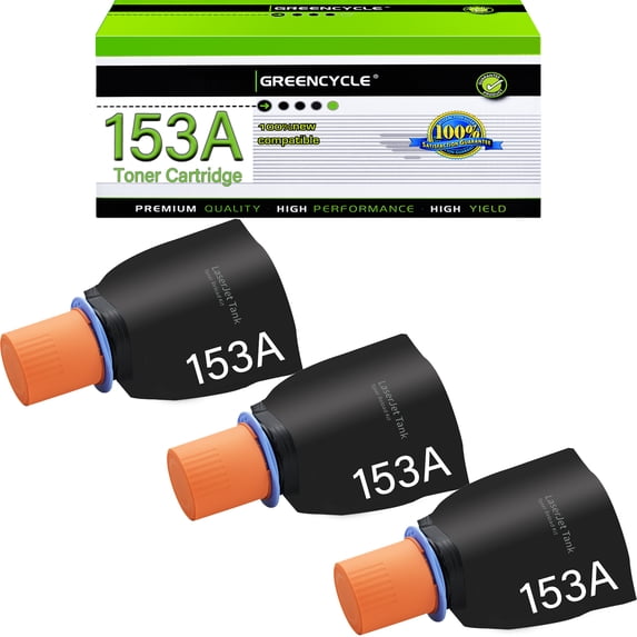greencycle 153A Compatible Black Toner Reload Kit Replacement for HP W1530A for Laserjet Tank 2504dw, Laserjet Tank MFP 2604sdw 1504 1504w 2504 1604 1604w 2604 2604dw 2606 2606dw (3PCS)