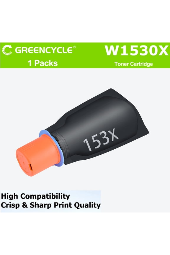 153X Black Toner Cartridge Replacement Compatible for W1530X Work with Laser Tank 1504 1504w 2504 2504dw, Laser Tank MFP 1604 1604w 2604 2604dw 2604sdw 2606 2606dw,5000 Pages,10pcs