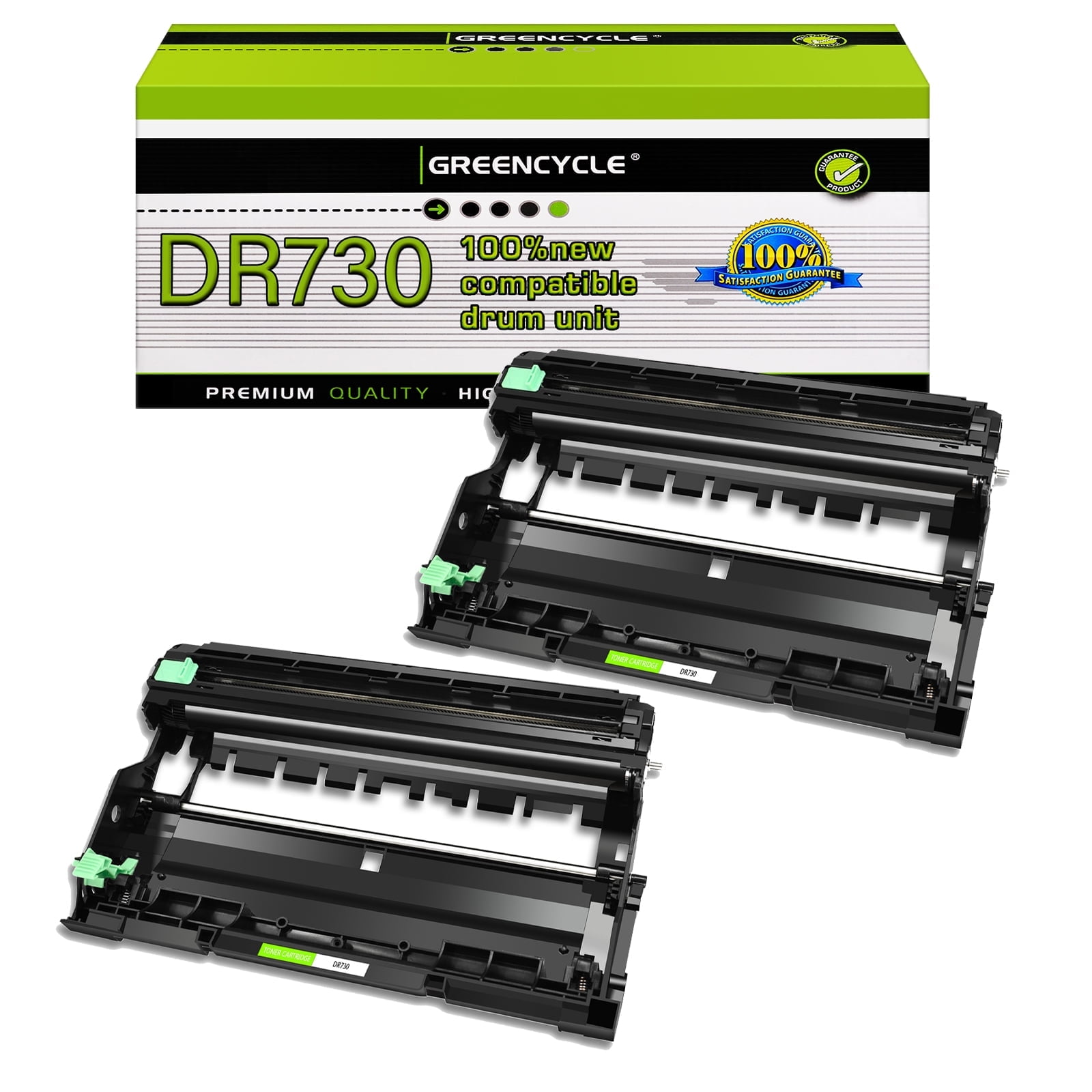 greencycle 2 Pack DR730 Drum Unit Compatible for Brother DR730 dr-730 ...