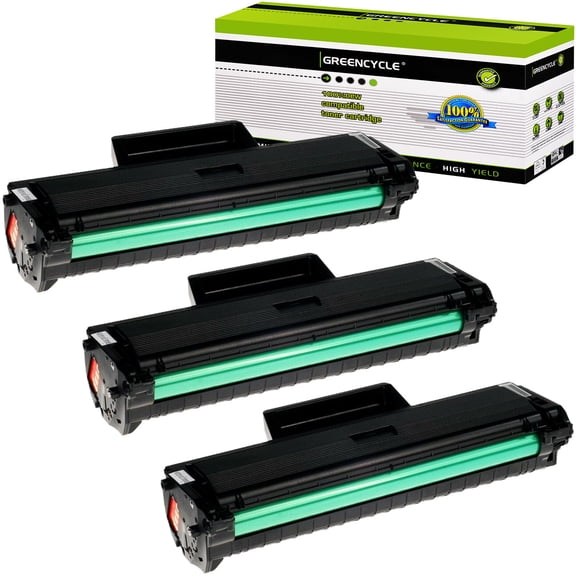 greencycle 3 Pack MLT-D104L Compatible Toner Cartridge Replacement for Samsung MLT-D104S 104S D104L for ML-1660 ML-1661 ML-1667 ML-1665 ML-1675 ML-1666 ML-1865 ML-1865W SCX-3205W Printers