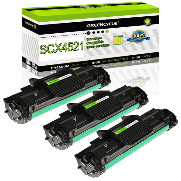 greencycle 3-Pack SCX-4521 Black Compatible Toner Cartridge Replacement for Samsung SCX-4521D3 SCX4521 Use for SCX-4521 SCX-4521F SCX-4521FG SCX-4521FR SCX-4321 SCX-4321F Printers
