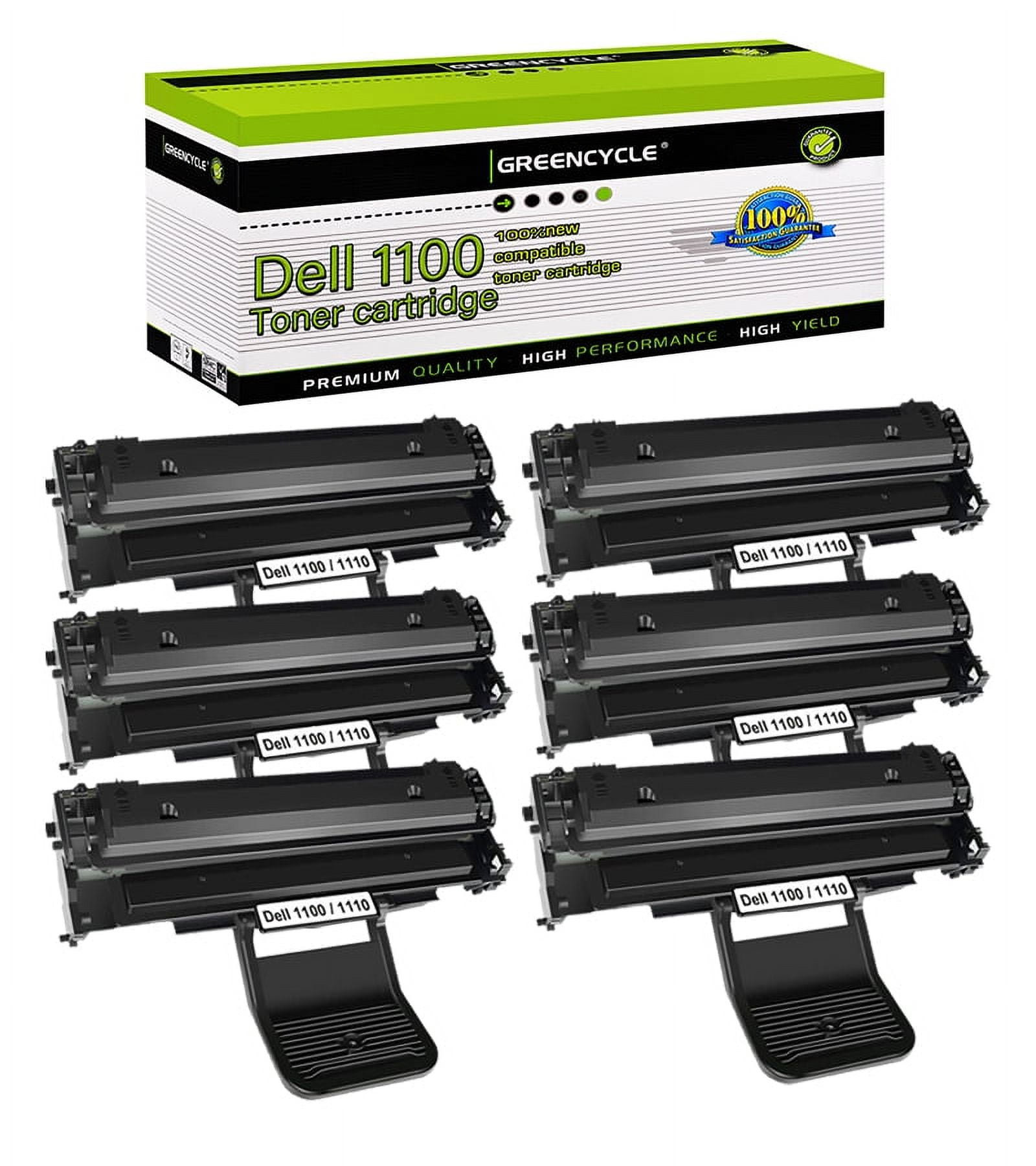 greencycle 6 Pack Black Toner Cartridge Replacement Compatible for Dell