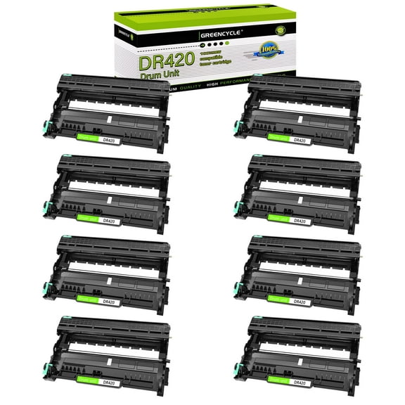 greencycle 8 Pack Compatible Drum Unit Replacement for Brother DR420 DR-420 for HL-2270DW HL-2280DW HL-2230 HL-2240 MFC-7240 MFC-7360N MFC-7860DW intellifax-2840 DCP-7065DN Printer ( Without Toner )