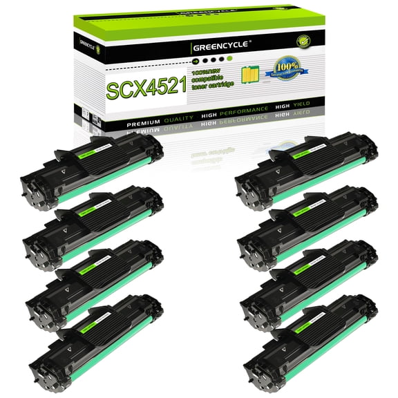 greencycle 8-Pack SCX-4521 Black Compatible Toner Cartridge Replacement for Samsung SCX-4521D3 SCX4521 Use for SCX-4521 SCX-4521F SCX-4521FG SCX-4521FR SCX-4321 SCX-4321F Printers