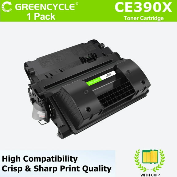 greencycle CE390X Toner Cartridge Replacement Compatible for HP 90X Laser jet 600 M602 M603 M602dn M602n M602x M603dn M603n M603xh M4555f MFP M4555fskm MFP M4555h MFP Printers,24000 pages,1pc