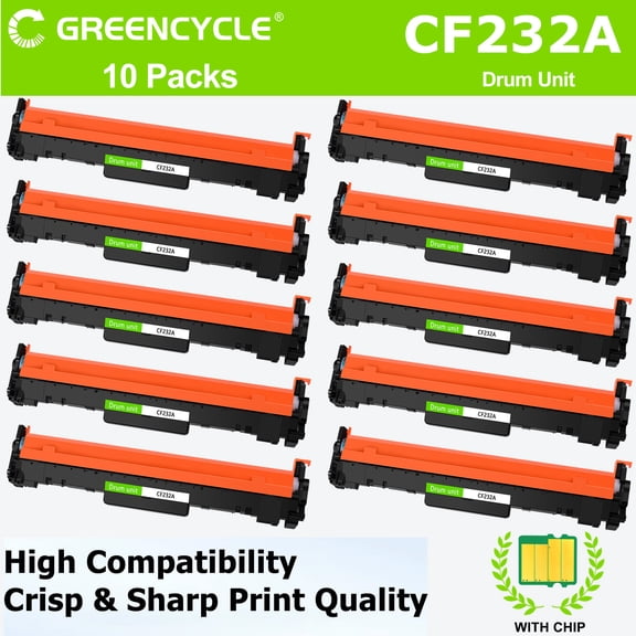 greencycle CF232A Drum Unit Replacement Compatible for HP 32A Drum Work with Laser jet Pro M203d M203dw M203dn MFP M227fdw M227fdn M227sdn M148dw M118dw M148fdw,23000 pages,10pcs