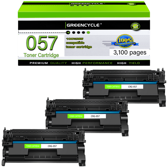 greencycle CRG057 Compatible Toner Cartridge Replacement for Canon 057 057H CRG-057 to use in ImageCLASS MF455dw MF445dw MF448dw MF449dw LBP226dw LBP227dw LBP228dw MF445 Printer - 3 Pack, Black