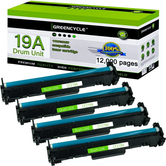 greencycle Compatible Replacement for HP 19A Drum Unit CF219A Drum Kit Use for Laserjet Pro M130fw M130nw M130fn M130a M102w M102a(4PC)
