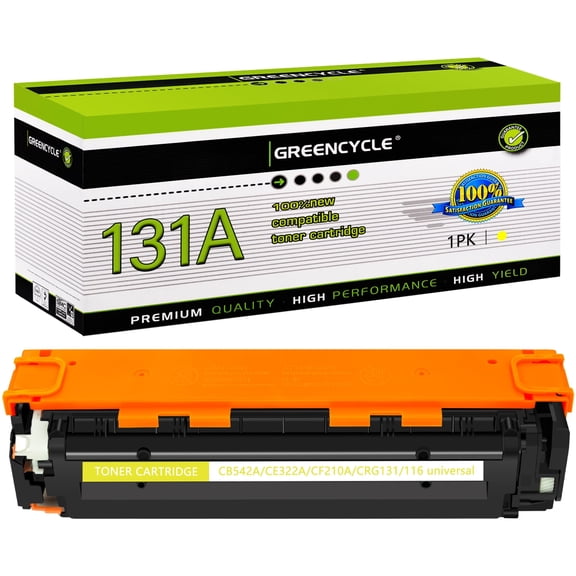 greencycle Compatible Toner Cartridge Replacement for HP 131A CF212A to use in Lase Jet Pro 200 Color M276nw M251nw Series Printer - 1 Pack CF212A, Yellow