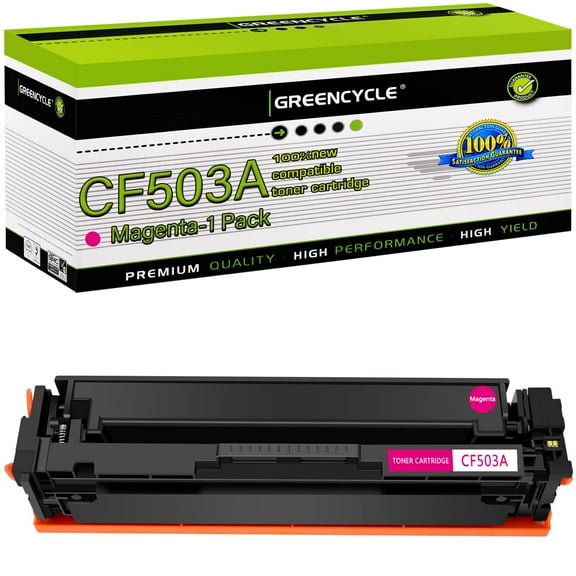 greencycle Compatible Toner Cartridge Replacement for HP 202A CF503A to use in Color Laserjet Pro MFP M281fdw M281cdw M254dw M281fdn Printer - 1 Pack CF503A, Magenta