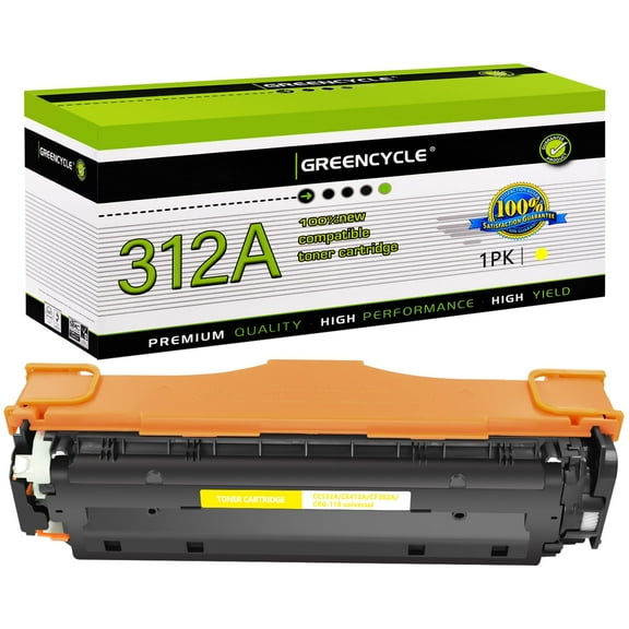 greencycle Compatible Toner Cartridge Replacement for HP 312A CF382A to use in Color Laser Jet Pro MFP M476dw M476nw M476dn Printer - 1 Pack CF382A, Yellow