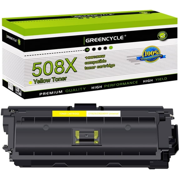greencycle Compatible Toner Cartridge Replacement for HP 508X CF362X to use in Color LaserJet Enterprise M552dn M553n MFP M577dn Flow MFP M577c Printer - 1 Pack CF362X, Yellow
