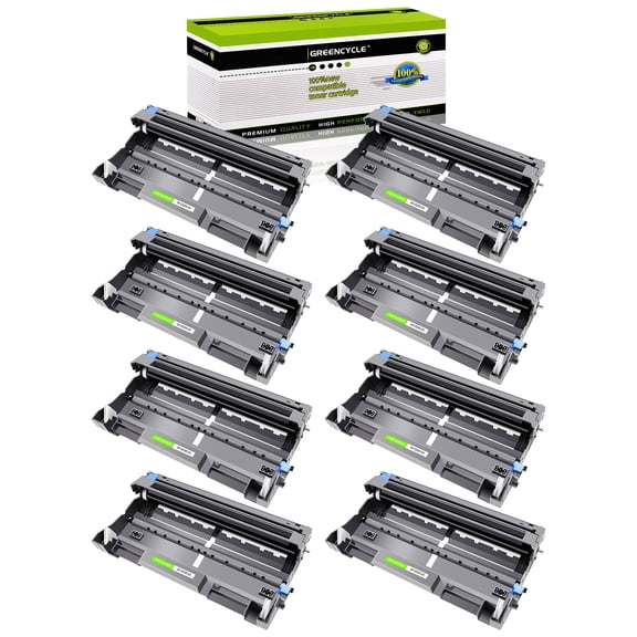 greencycle DR-520 8 Pack Black Compatible Drum Unit Replacement for Brother DR520 DR620 to use with HL-5370DW HL-5250DN HL-5340D MFC-8480DN MFC-8890DW MFC-8860DN DCP-8060 DCP-8065DN Printer