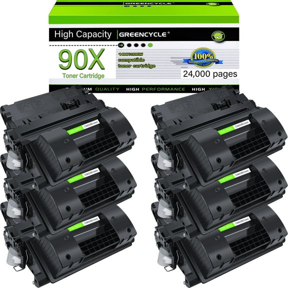 greencycle High Yield Compatible Black Toner Cartridge Replacement for HP 90X CE390X Work for Laserjet M602x M602n M602dn M603n M603dn M4555f M4555h M4555fskm Printer (1PC)