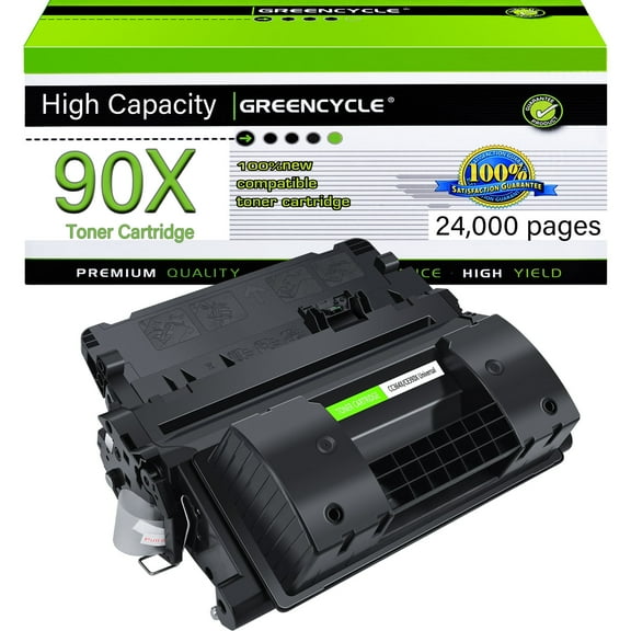 greencycle High Yield Compatible Black Toner Cartridge Replacement for HP 90X CE390X Work for Laserjet M602x M602n M602dn M603n M603dn M4555f M4555h M4555fskm Printer (1PC)