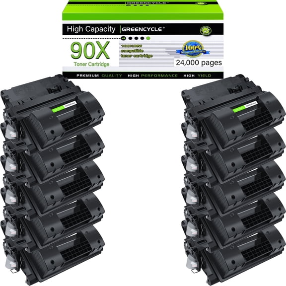 greencycle High Yield Compatible Black Toner Cartridge Replacement for HP 90X CE390X Work for Laserjet M602x M602n M602dn M603n M603dn M4555f M4555h M4555fskm Printer (1PC)