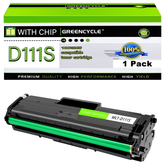 greencycle MLT-D111S D111S Compatible Toner Cartridge Replacement for Samsung MLT-D111S MLT-111L 111S 111L Work with Samsung Xpress SL-M2020W M2070FW M2070W M2024W Printer(1 Pack, Black)