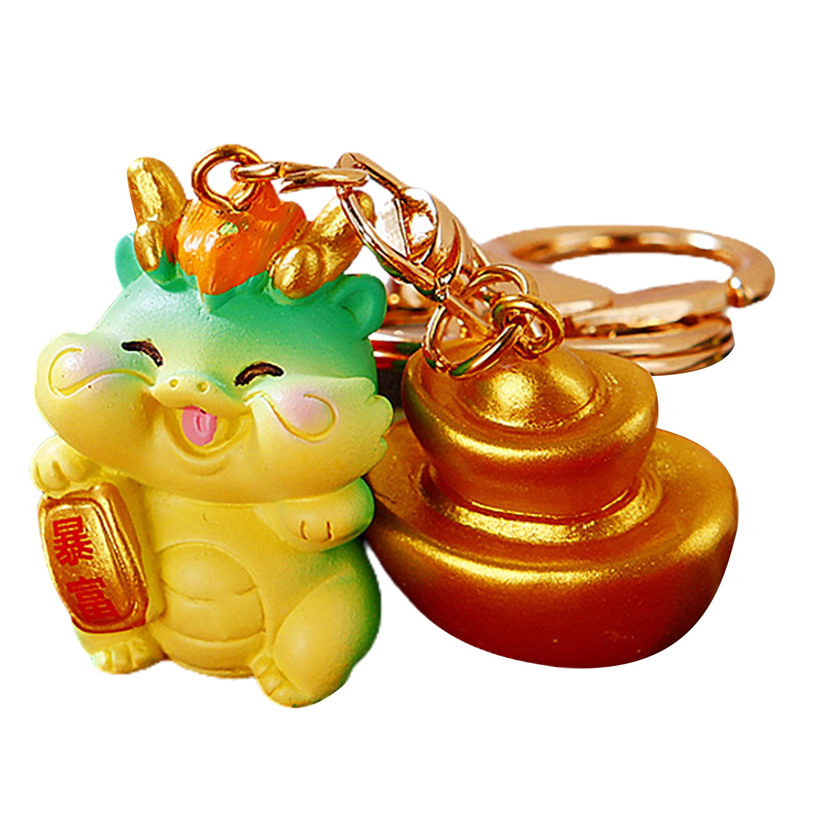 Dragon Keychain Retro Style,Casted Good Luck 55x33mm / 5pcs