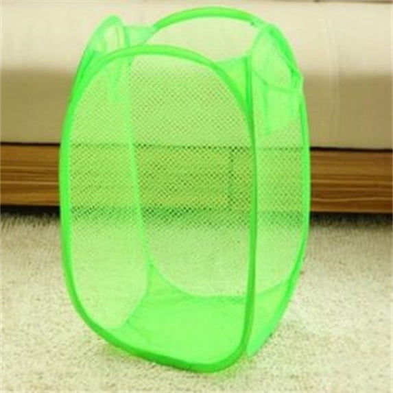 Hevirgo Foldable Pop Up Laundry Bag Home Mesh Washing Basket Bin Hamper Cloth Storage
