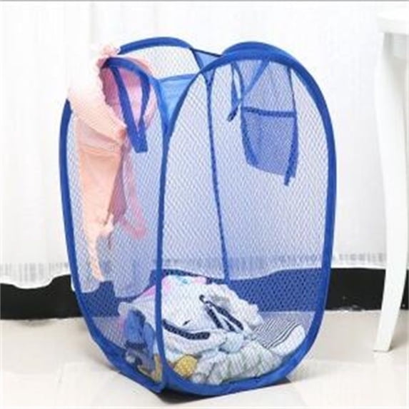Hevirgo Foldable Pop Up Laundry Bag Home Mesh Washing Basket Bin Hamper Cloth Storage