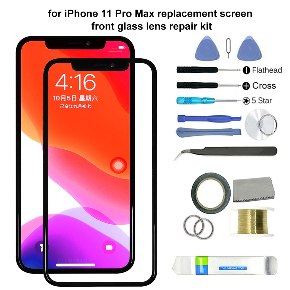 Greenhome Replacement Outer Front Glass Screen Repair Kit for iPhone X XR  XS 11 Pro Max