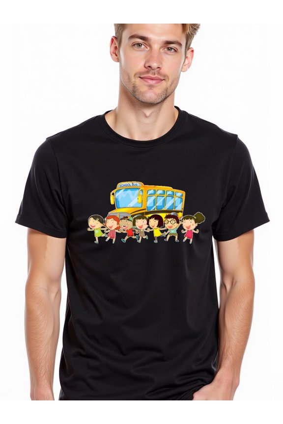 greennik Back to School Fun Kids T-Shirt Mens t-shirt black funny short Breathable fabric, round neck, short sleeves Basic Unisex Shirt Crewneck tshirts