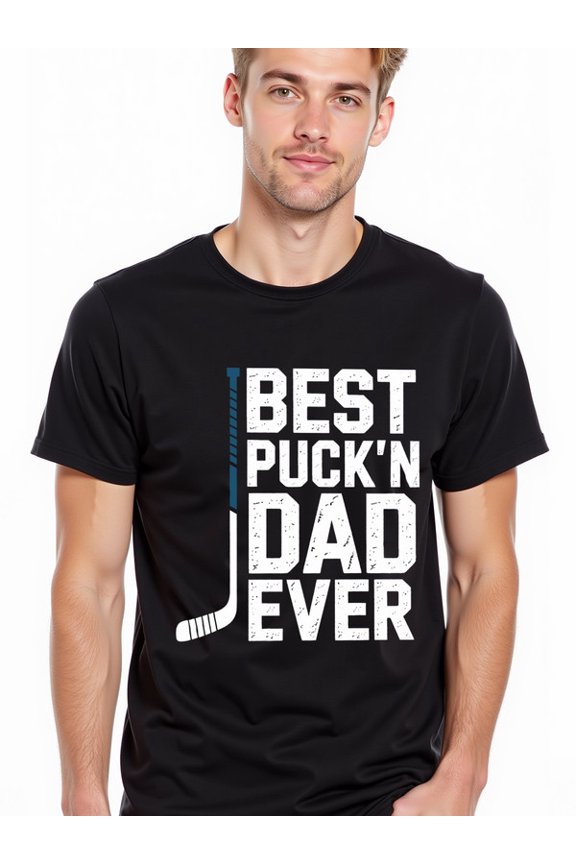 greennik Best Puck'n Dad Ever Tee Men comfort colors tshirt black 2026 graphic tees Spring and summer outdoor wear Classic Unisex Shirt Cotton tshirts
