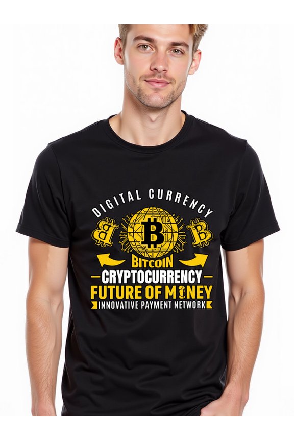 greennik Bitcoin Crypto Future T-Shirt men's Crew neck T-shirts black funny short Stylish summer outerwear Retro Unisex Shirt Graphic Tee tshirts