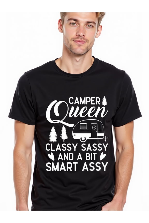 greennik Camper Queen Classy Sassy mens Crew neck T-shirts black 2026 graphic Comfortable loose and fashionable T-shirt Casual Unisex Shirt Graphic Tee tshirts