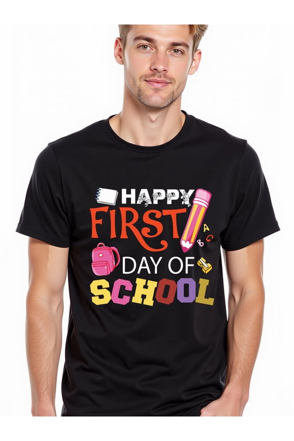greennik First Day of School Tee mens graphic t shirts black casual gifts Cool shirts, Funny shirts, t shirt Casual Unisex Shirt Short Sleeve tshirts