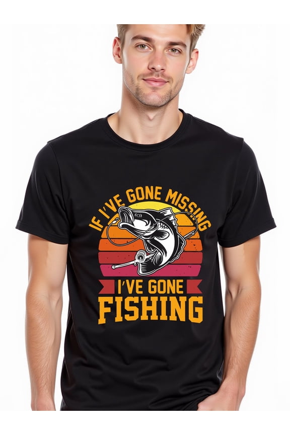 greennik Fishing Enthusiast T-Shirt for men round neck T-shirt black elegant 2026 Comfortable activewear, perfect for gifts Trendy Unisex Shirt Printed tshirts