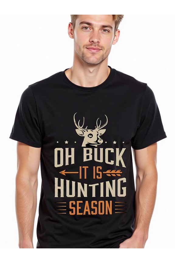 greennik Hunting Season Buck Tee Men t-shirts black short elegant Spring and summer outdoor wear Weekend casual wear Trendy Unisex Shirt Graphic tshirts