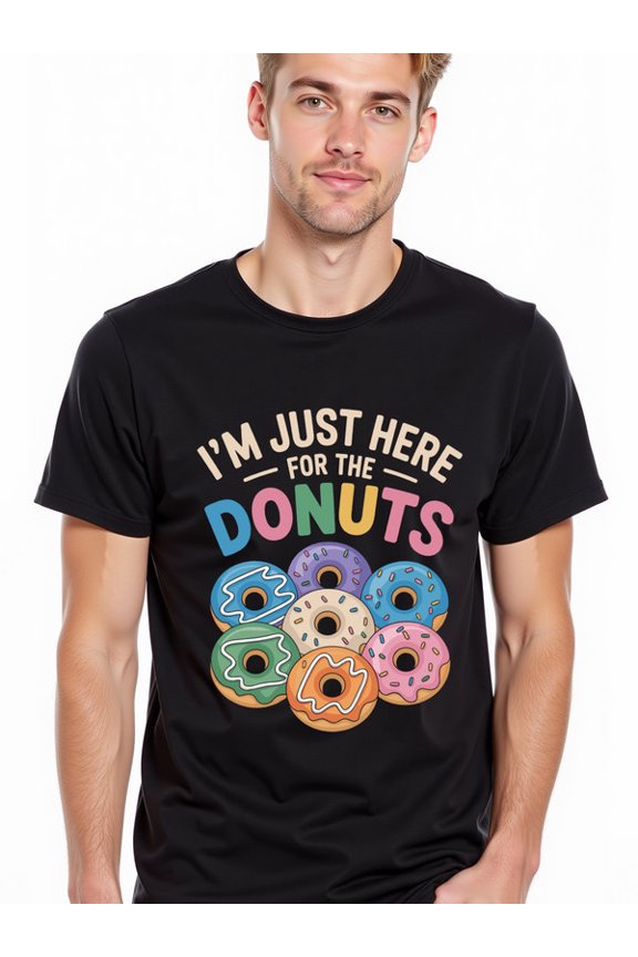 greennik Sweet Donut Lover Tee men t-shirts black short 2026 Fashionable, printed, machine washable Casual sportswear Fashion Unisex Shirt Graphic Tee tshirts