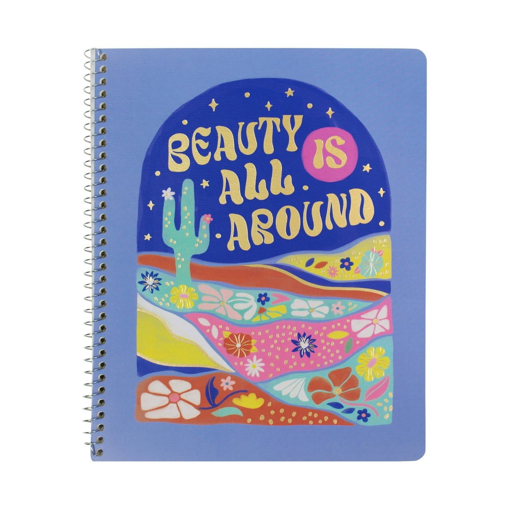 greenroom 70 Sheets 1 Subject Wide Ruled Spiral Notebook Desert Flowers