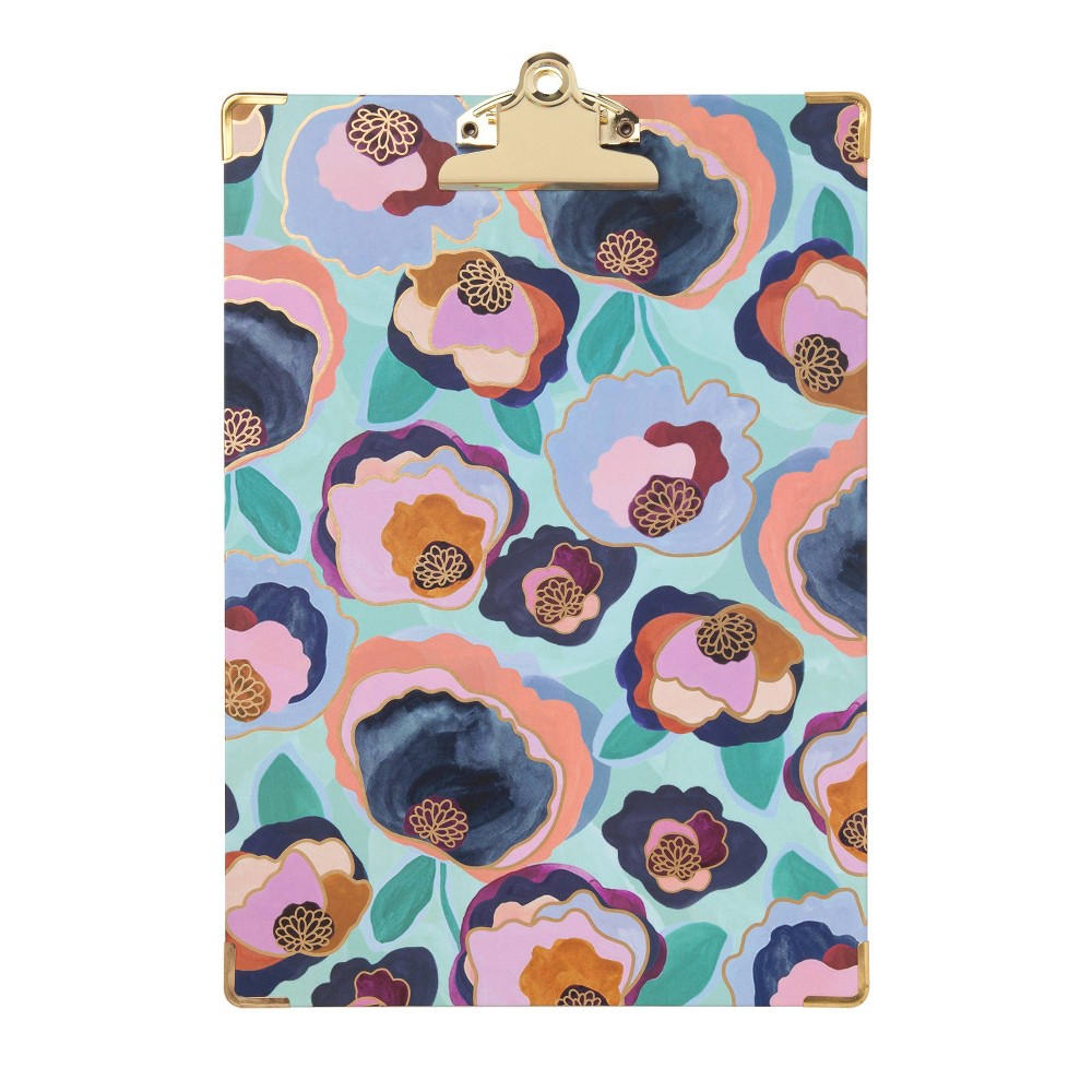 greenroom Paper Clipboard Deco Floral Blue