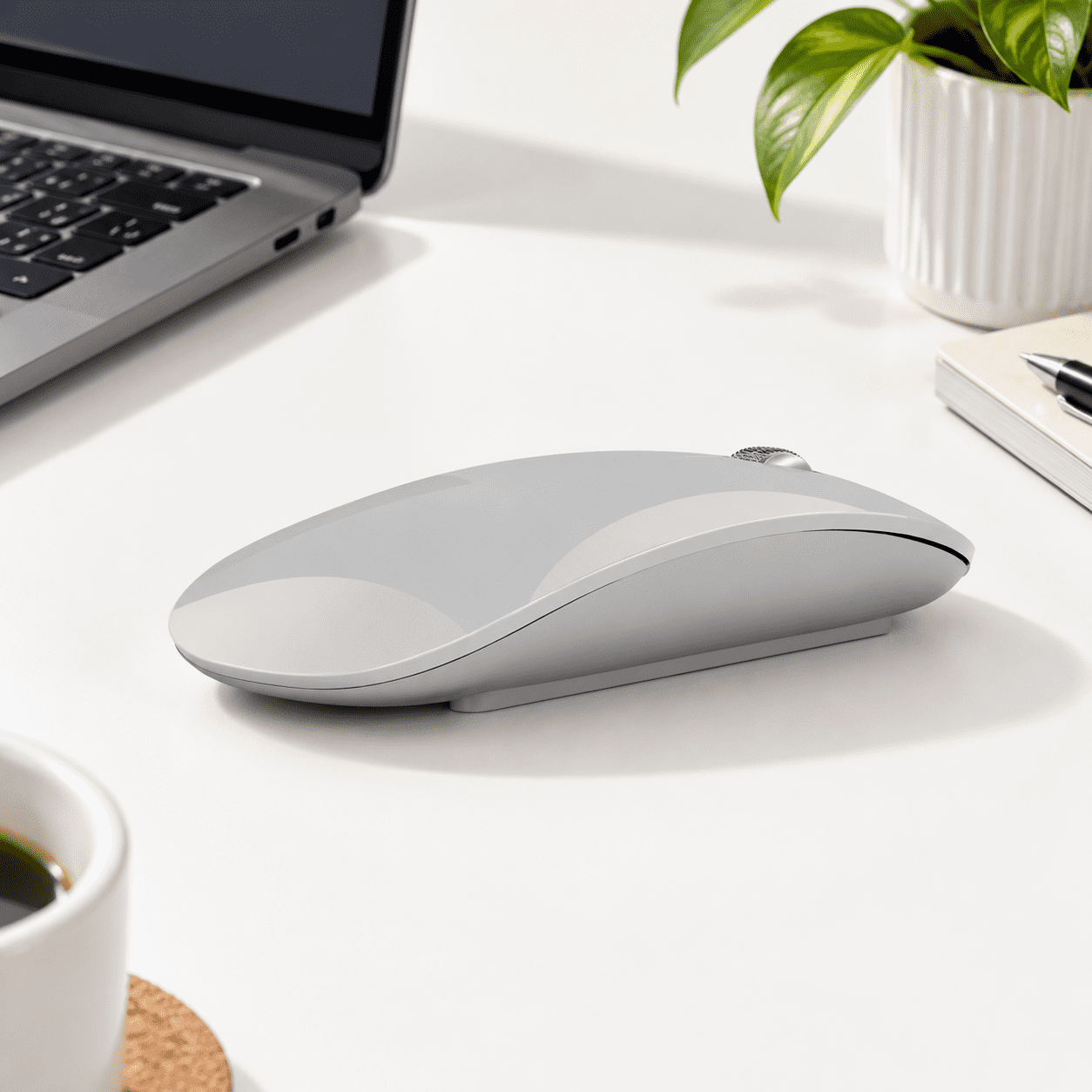 grey Rechargeable Wireless Triple Mode Silent Computer Mouse - Walmart.com