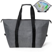 Belanttega Insulated Cooler Bag with Handles, Gray Insulated Thermal Tote for Picnics, Beach Trips, and Outdoor Activities - Leakproof Cold Storage Bag
