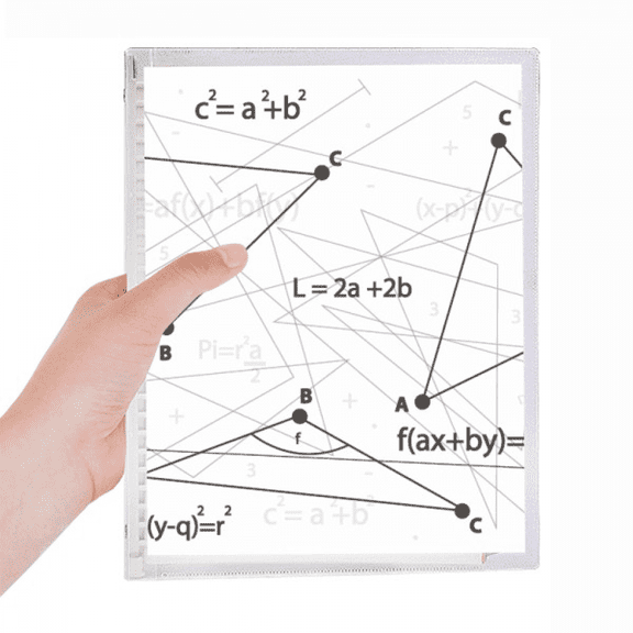 grey angle mathematical formula calculus notebook loose diary refillable journal statiry