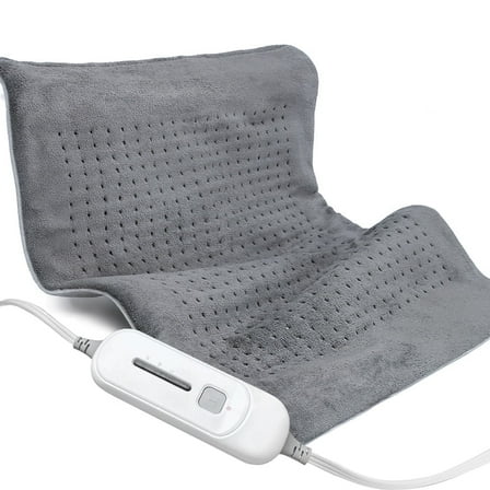 12" x 24" Heating Pad  with 3 Heat Settings, Auto Shut off, Machine Washable, Grey