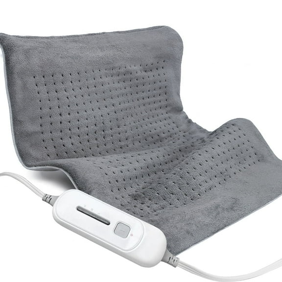 12" x 24" Heating Pad  with 3 Heat Settings, Auto Shut off, Machine Washable, Grey