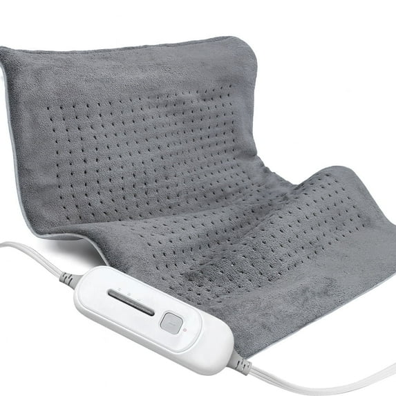 12" x 24" Heating Pad with 3 Heat Settings, Auto Shut off, Machine Washable, Grey