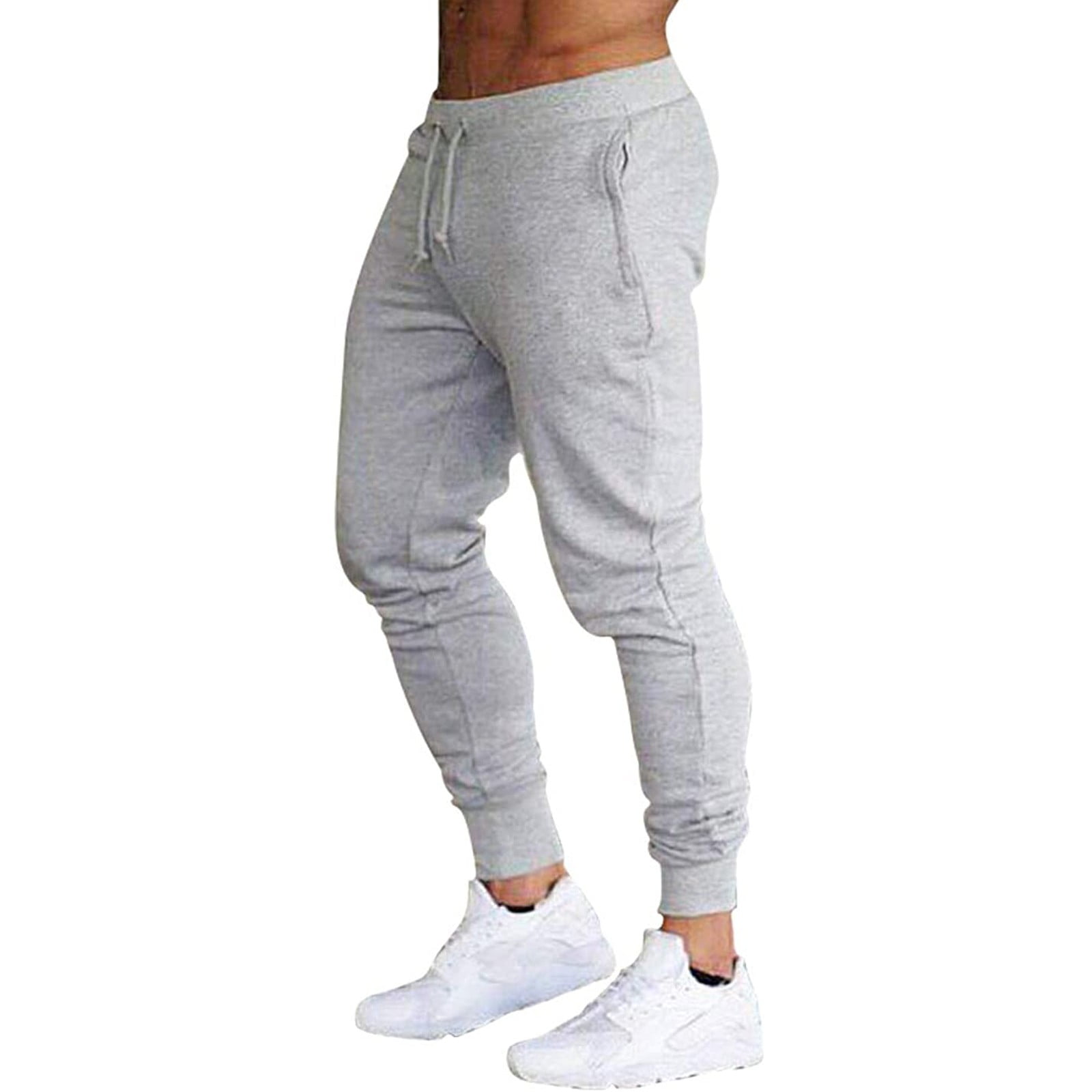 grey sweatpants men's workout active pants casual running