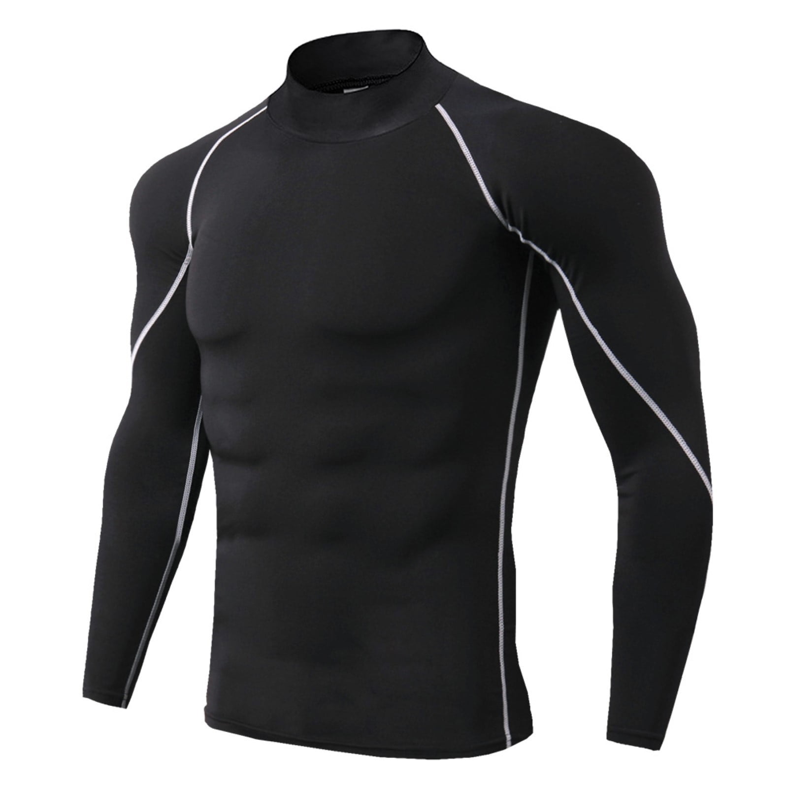grey t-shirts men's breathable sports winter underwear base layer ...