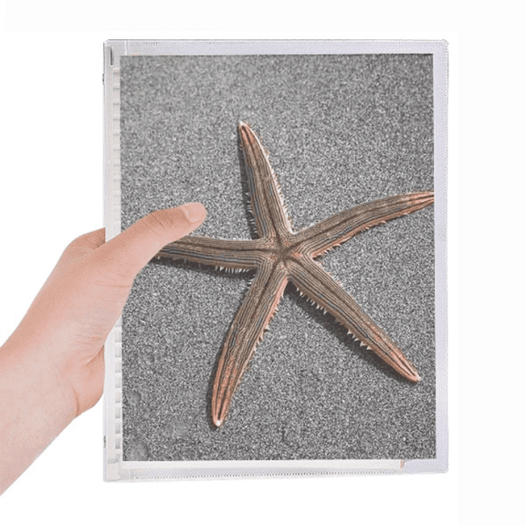 grey wall starfish science nature picture notebook loose diary refillable journal statiry
