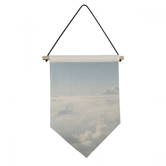 grey white clouds art deco fashion Canvas Flag Hanging Wall Art Decor Banner