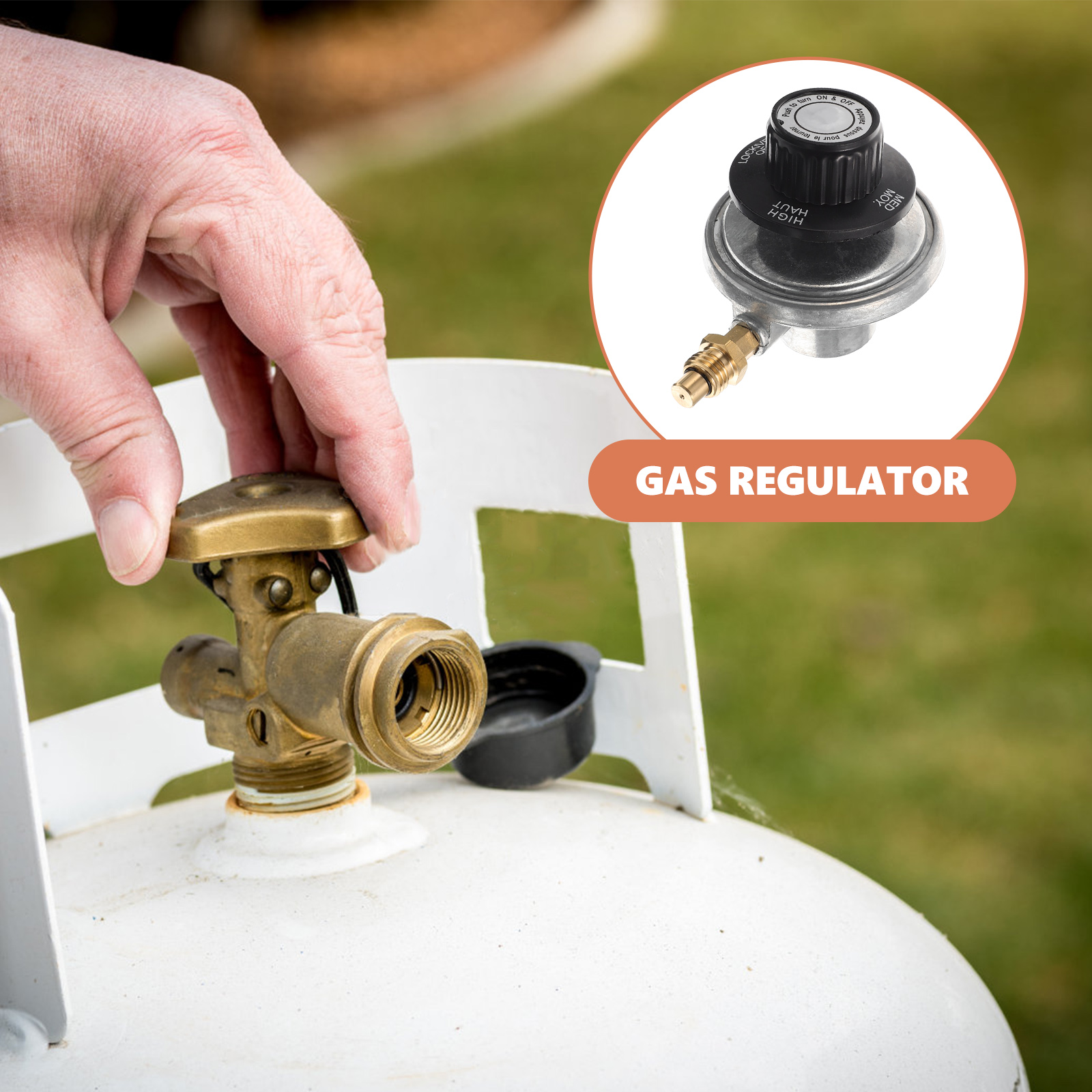 grill regulator Propane Adjustable Regulator Propane Tank Replacement Gas Pressure Adjust Knob