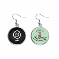 thumbnail image 1 of grin white cute chat fpattern decoration dangle season sp earring jewelry, 1 of 4